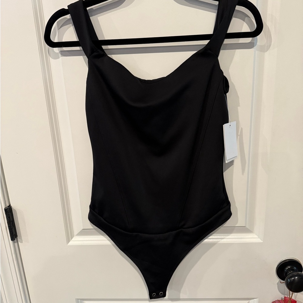 Good American Classic Black Bodysuit